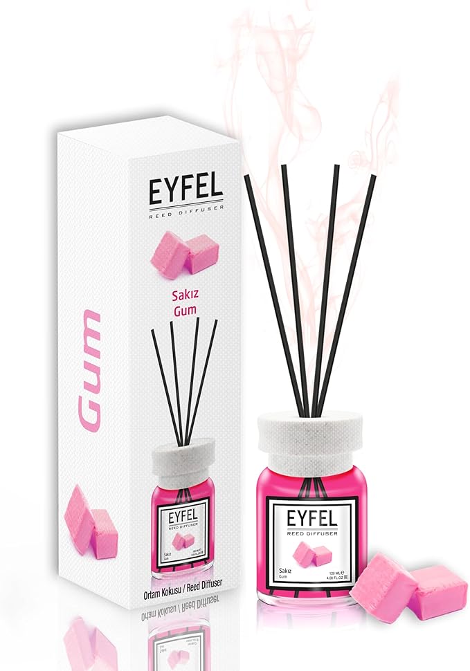 EYFEL REED DIFFUSER-GUM 120ML, Assorted
